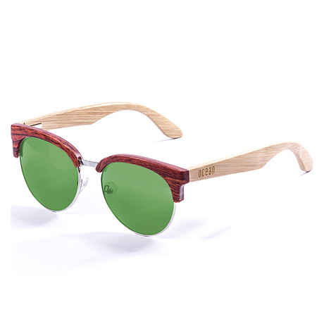 Medano Sunglasses // Bamboo Brown + Green (Bamboo Brown, Green)