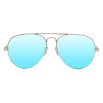 Bonila Sunglasses // Gold + Blue (Gold, Blue)