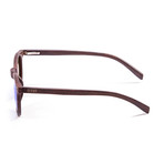 Lizardwood Sunglasses // Bamboo Dark + Blue (Bamboo Dark, Blue)