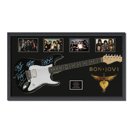 Framed + Autographed Guitar // Bon Jovi