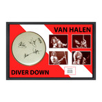 Signed + Framed Drumhead Collage // Van Halen // Diver Down