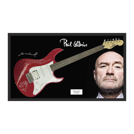 Framed + Autographed Guitar // Phil Collins