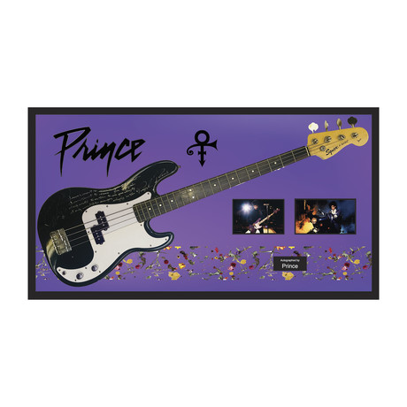 Framed + Autographed Guitar // Prince