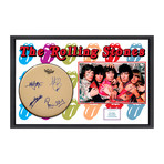 Framed + Autographed Drumhead Collage // Rolling Stones