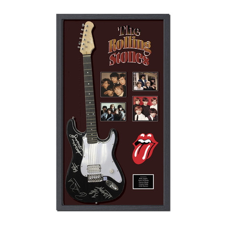 Framed + Autographed Guitar // The Rolling Stones