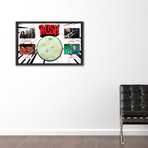 Framed + Autographed Drumhead Collage // Rush