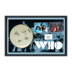 Framed + Autographed Drumhead Collage // The Who