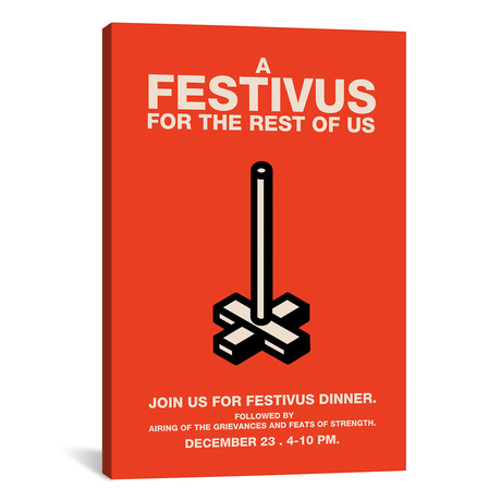 Happy Festivus // Vintage Style Invitation Poster (26"W x 18"H x 0.75"D)