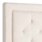 Rectangle Diamond Tufted Upholstered Headboard // Ivory (Twin/Twin XL)