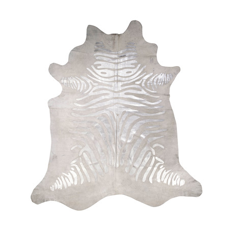 Rustic Zebra // Silver on Off-White