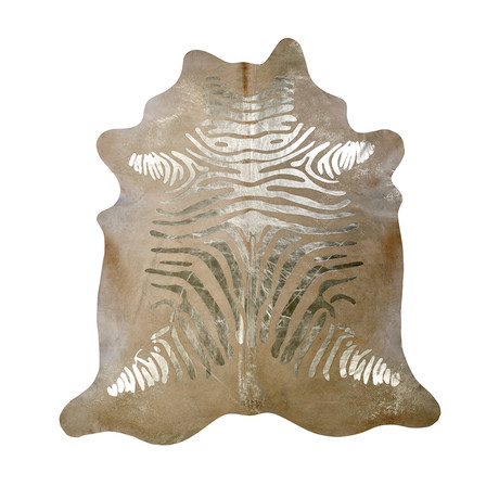 Rustic Zebra // Gold on Beige