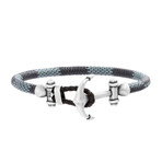 Woven Leather Cord // Blue