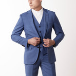 Bella Vita // Slim Fit Suit // Medium Blue Check (US: 40R)
