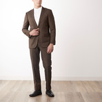 Bella Vita // Slim Fit Suit // Brown Sharkskin (US: 40R)