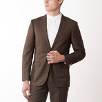 Bella Vita // Slim Fit Suit // Brown Sharkskin (US: 36S)