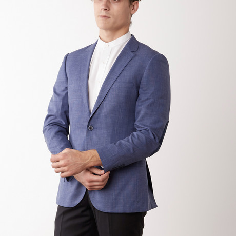 Slim Fit Suit // Blue Texture (US: 36S)
