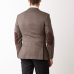 Bella Vita // Slim Fit Tweed Suit // Brown (US: 38S)