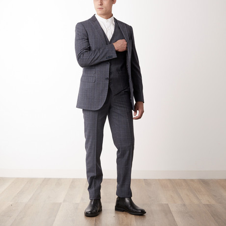 Slim Fit Suit // Slate Grey Check (US: 36S)