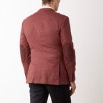 Slim Fit Textured Suit // Burgundy (US: 36S)