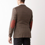 Slim Fit Houndstooth Window Suit // Brown (US: 38R)