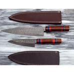 Damascus Chef Knife Set // FRB-301141