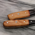 Damascus Carving Knife Set // 2 Piece Set