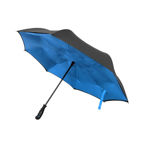 Reverse Double-Ribbed Umbrella // 41.5" Wide (Black)