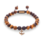 Beaded Anchor Bracelet // Tiger's Eye