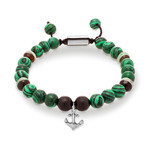 Beaded Anchor Bracelet // Malachite