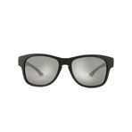 Smith // Men's Square Polarized Sunglasses // Matte Black + Gray Mirror