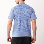 Camo Sleeve T-Shirt // Sky Blue (XS)
