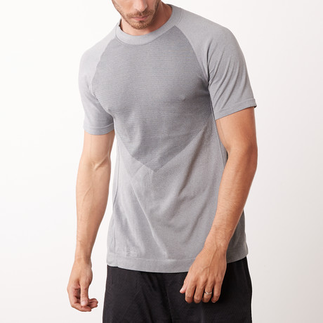 Mesh Panel Short Sleeve T-Shirt // Light Gray (XS)