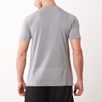 Mesh Panel Short Sleeve T-Shirt // Light Gray (L)