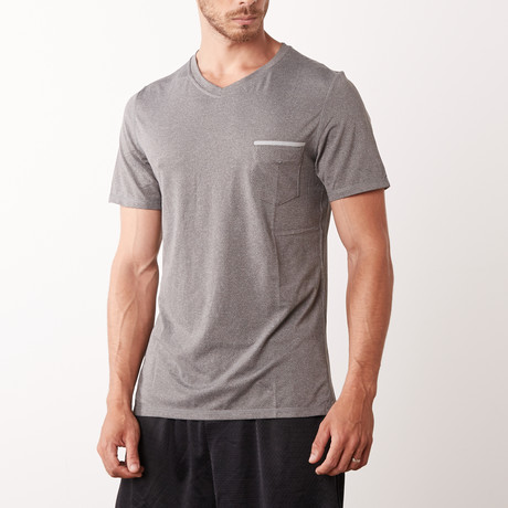 V-Neck Jersey Short Sleeve Tee // Gray (XS)