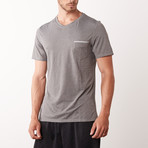 V-Neck Jersey Short Sleeve Tee // Gray (M)
