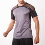 Tri-Colored Short Sleeve T-Shirt // Gray + Brown (XS)