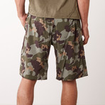 Lighweight Gym Shorts // Camo Green (L)