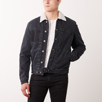 Sherpa Denim Jacket // Vintage Black (M)