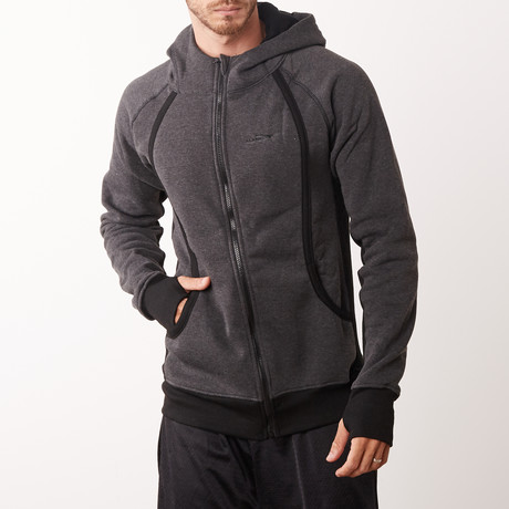 Curve Front Comfort Hoodie // Gray (L)