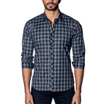 Long Sleeve Shirt // Brown + Blue Multi Check (2XL)
