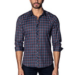Long Sleeve Shirt // Red + Blue Multi Check (L)