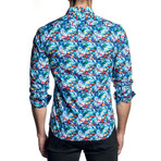 Long Sleeve Shirt // Blue Print (L)
