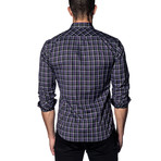 Long Sleeve Shirt // Purple + Black Multi Check (XL)