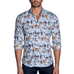 Chris Long Sleeve Shirt // White + Multicolor Floral (XL)