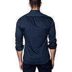 Long Sleeve Shirt // Navy Knit (3XL)
