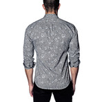 Long Sleeve Shirt // Grey Floral (S)