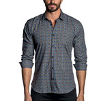 Long Sleeve Shirt // Grey Geometric (L)