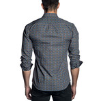 Long Sleeve Shirt // Grey Geometric (XL)