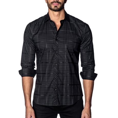 Long Sleeve Shirt // Black Check (S)