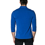 Long Sleeve Knit Polo // Blue (S)